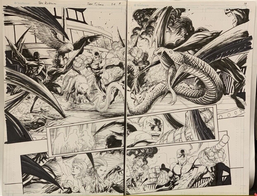 Teen Titans 29 Pg. 18-19 by Tyler Kirkham